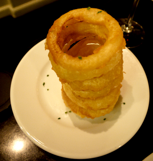 Tower of onion rings 
